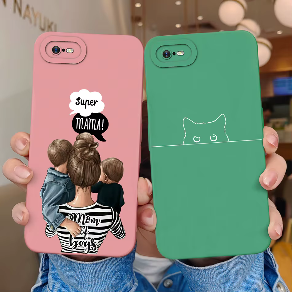 Funda de silicona líquida para OPPO A1K Realme C2, carcasa a prueba de golpes, protección de lente, funda de teléfono creativa para OPPO A1 K Realme C 2 - imagen 3