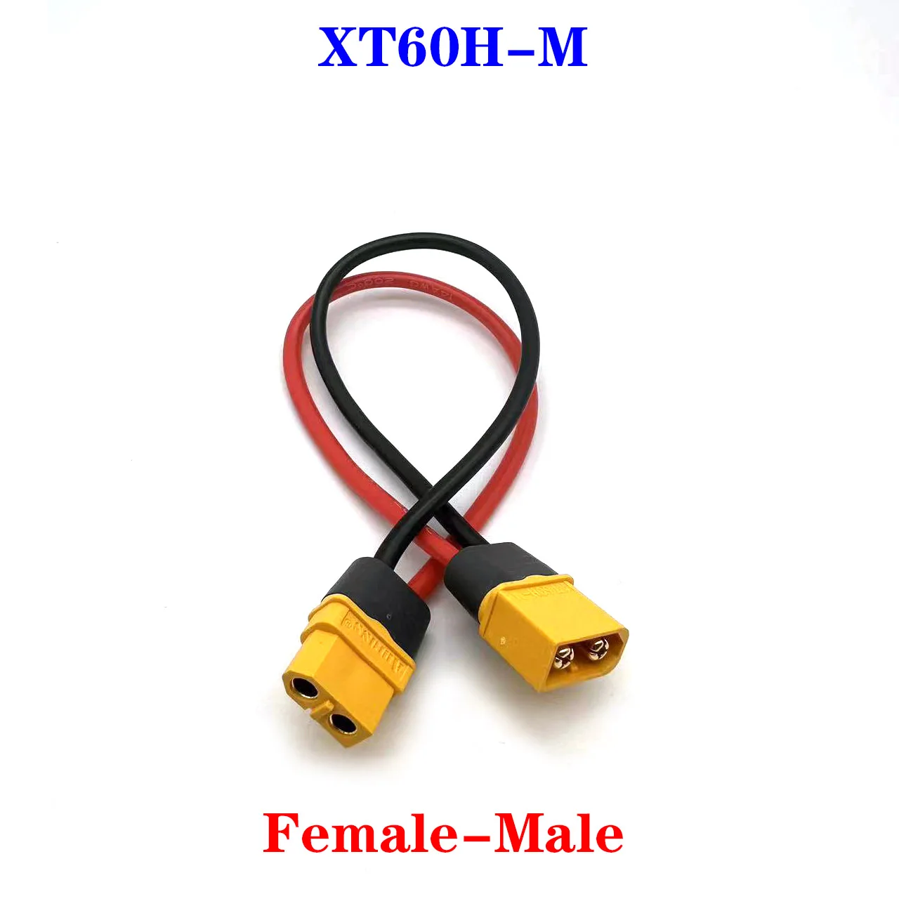 Cable de conexión de enchufe de conversión macho y hembra XT60, Conector de batería con cable de extensión de silicona, 12AWG, 10/20/30/ 50/100CM