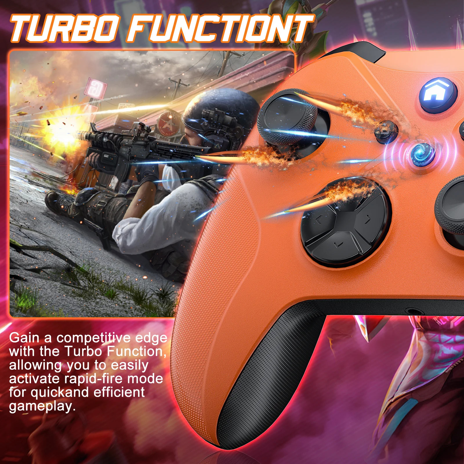 Controlador inalámbrico Wifi para Xbox One Series X/S, mando para juegos de Pc con Sensor giroscópico de seis ejes, Joystick de efecto Hall de vibración Dual - imagen 2