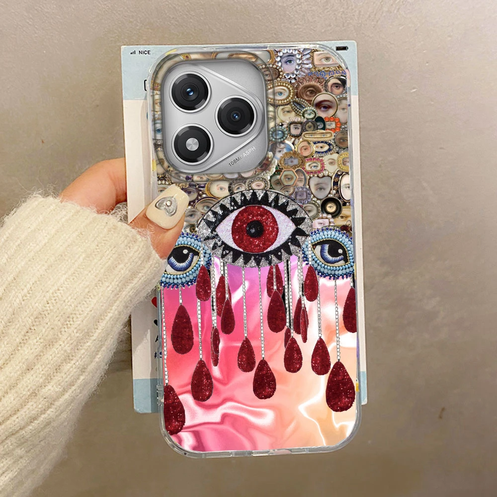 Funda de teléfono para mujer y niña, cara púrpura, sol, estrellas, para Honor 400, 200, 90, Smart Pro, X9a, X8b, X8a, X8c, X7c, X6c, Magic7, 6, 5, 70 Lite - imagen 5