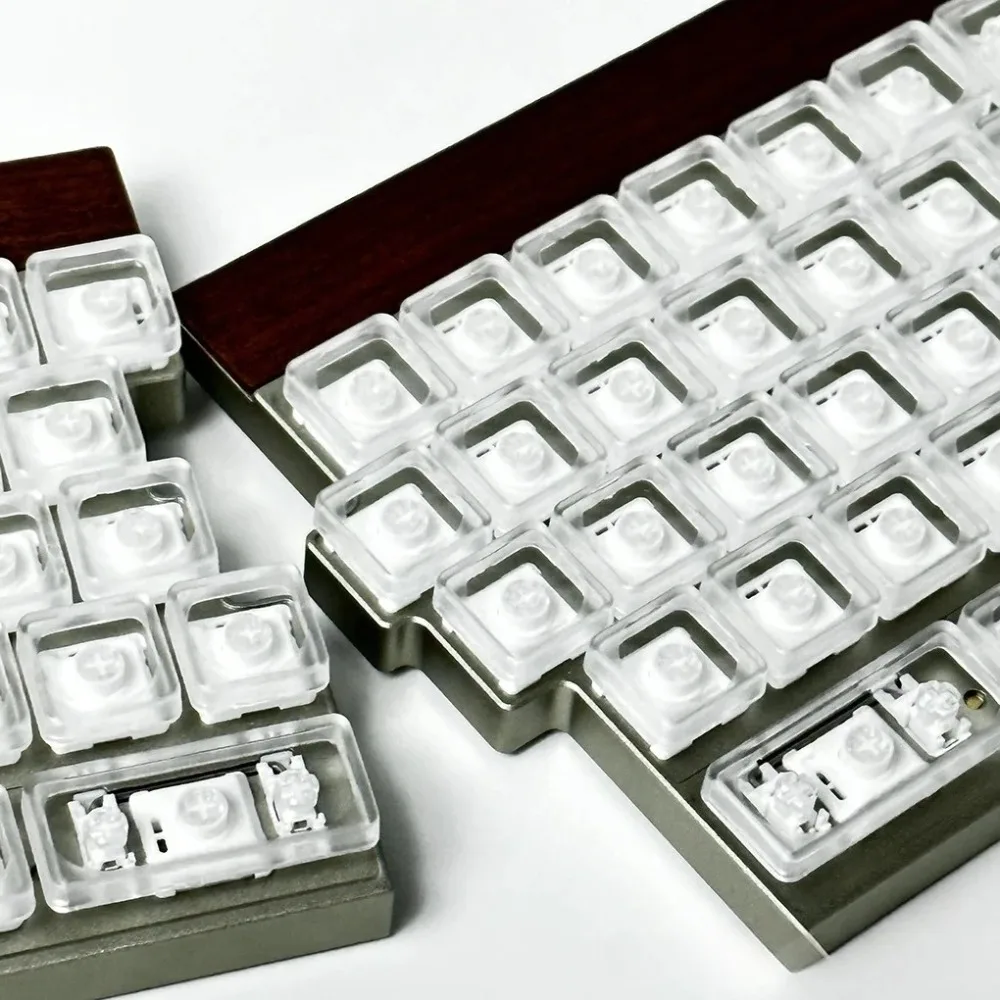 LCK-teclas transparentes para Cherry Kailh ChocV2, teclas de barra espaciadora de perfil bajo, 1u/1.25u/1.75u/2u/2.25u/2.75u/6.25u, sin tallado, PCT - imagen 5