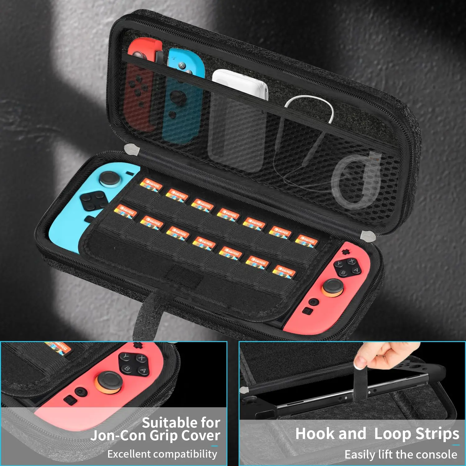 Estuche de transporte duro para consola de juegos Switch 2, bolsa de almacenamiento de protección portátil delgada de fieltro inodoro para accesorios de juegos Switch2 - imagen 5