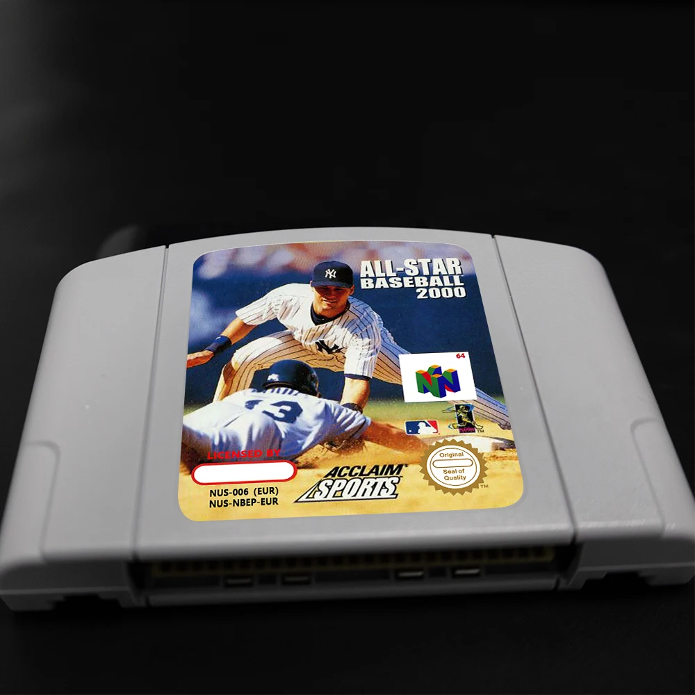 Cartucho de juego All-Star Baseball 2000 para consolas PAL EUR de 64 bits, tarjeta de juego N64