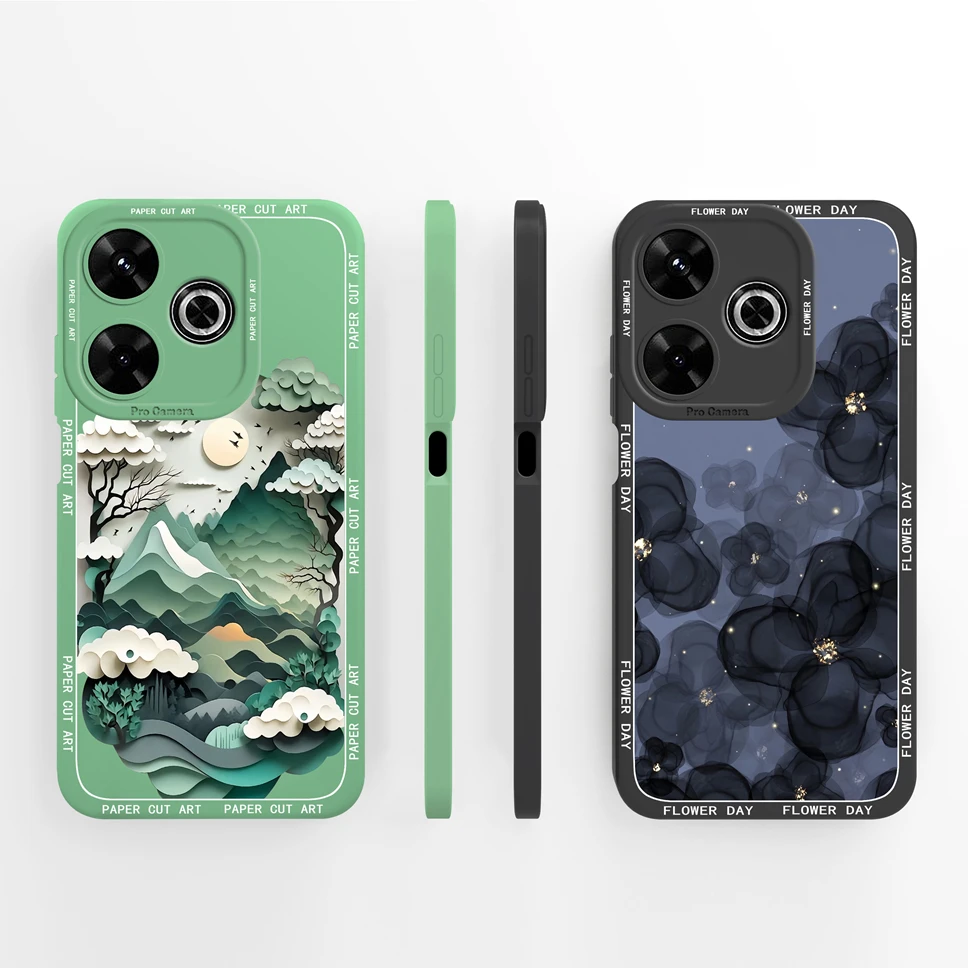 Funda Silicona Líquida Xiaomi Redmi 13 – Diseño Montaña Astronauta - imagen 2