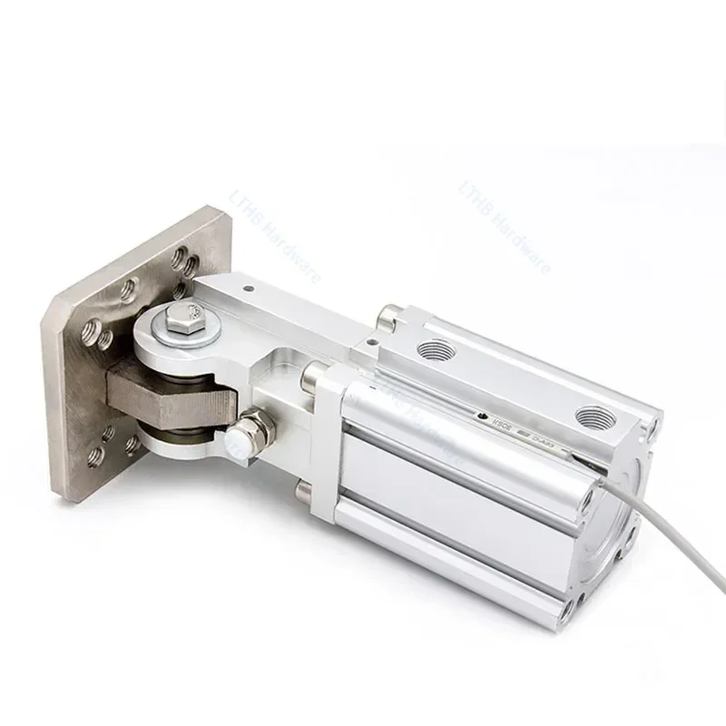 Accesorio de manipulador de cilindro de palanca neumática, grupo de colocación lateral Mini 32/40-45L, gira 90 °   Bisagra de fijación de rueda de estante abatible - imagen 5