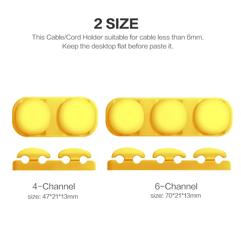 Stonego-organizador de cables USB de silicona, enrollador de cables de escritorio, administra cuidadosamente el soporte del cable del organizador de cables para ratón - imagen 4