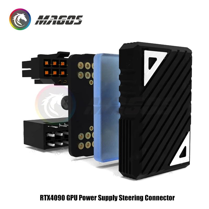 Adaptador 12VHPWR 180 grados RTX 4090 4080 4070 4060 adaptador PSU 600W ATX 3,0 12 + 4 16 pines M-F artefacto de cableado de conexión - imagen 5