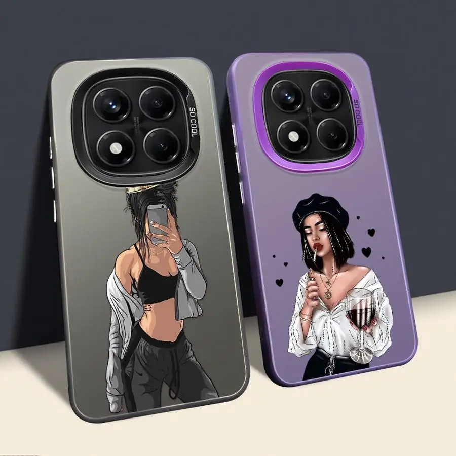 Funda para Xiaomi Redmi Note 13 12 11 9s 14 Pro Plus 12s 11s 10Lite 10s, funda trasera para teléfono, dibujos animados urbanos para mujeres