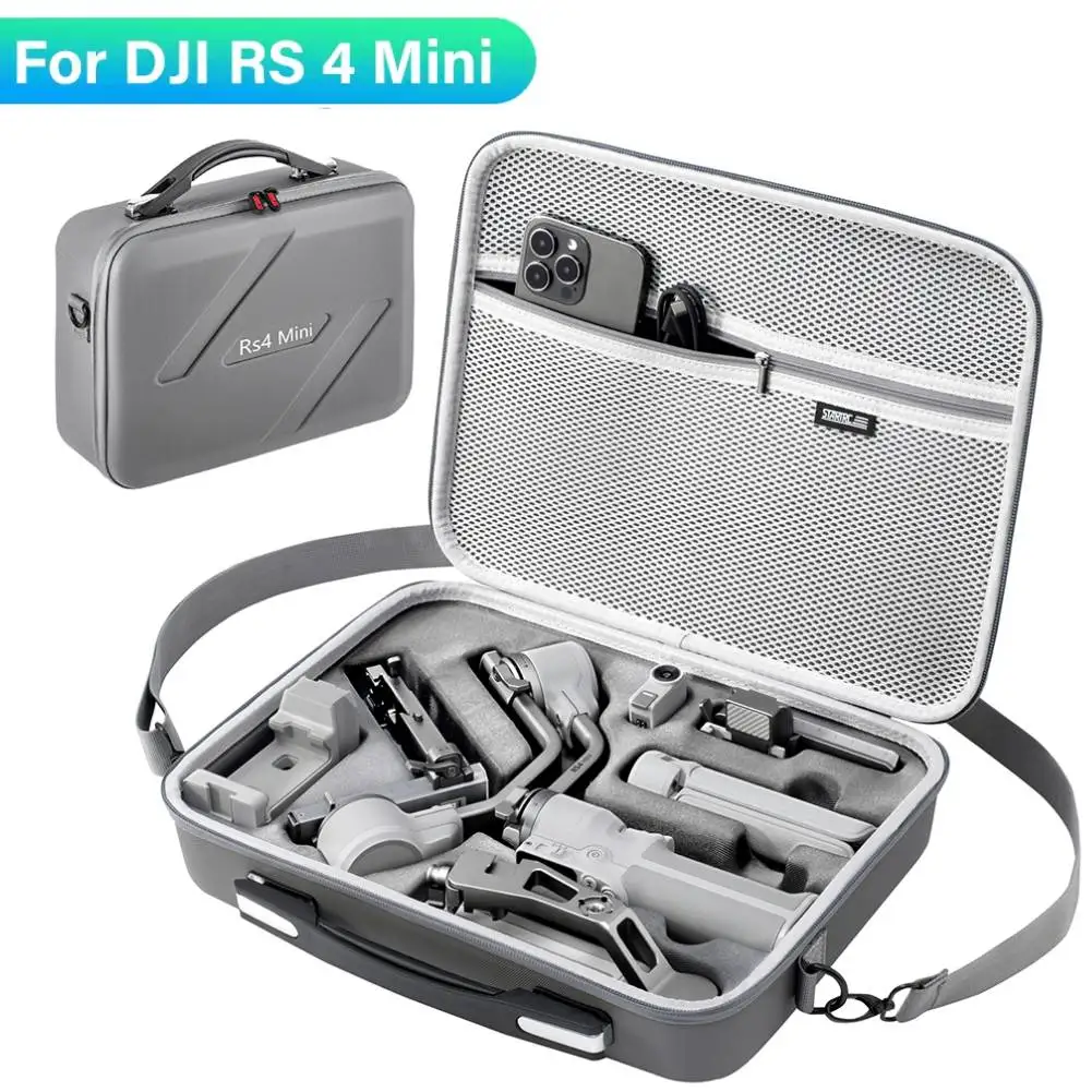 Para DJI RS4 Mini Estuche de transporte bolso de hombro de PU bolso de viaje protector antiarañazos para DJI Ronin 4 Mini estabilizador de mano - imagen 2