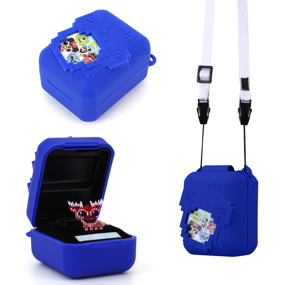 Funda de transporte de silicona con dibujos animados en 3D para Bitzee, juguete interactivo, funda protectora lavable Digital para mascotas, a prueba de golpes con cordón - imagen 5