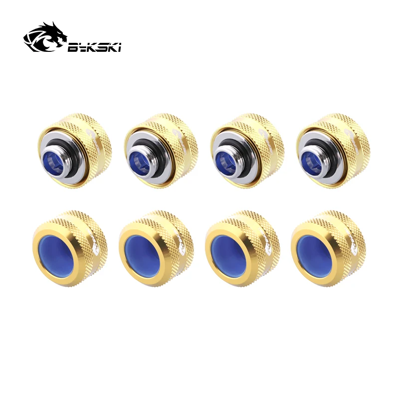 BYKSKI 8 unids/lote OD12mm/OD14mm/OD16mm mejorado Anti-off Goma de compresión manual de cobre accesorio G1/4' uso para tubo duro/de rigidez - imagen 5