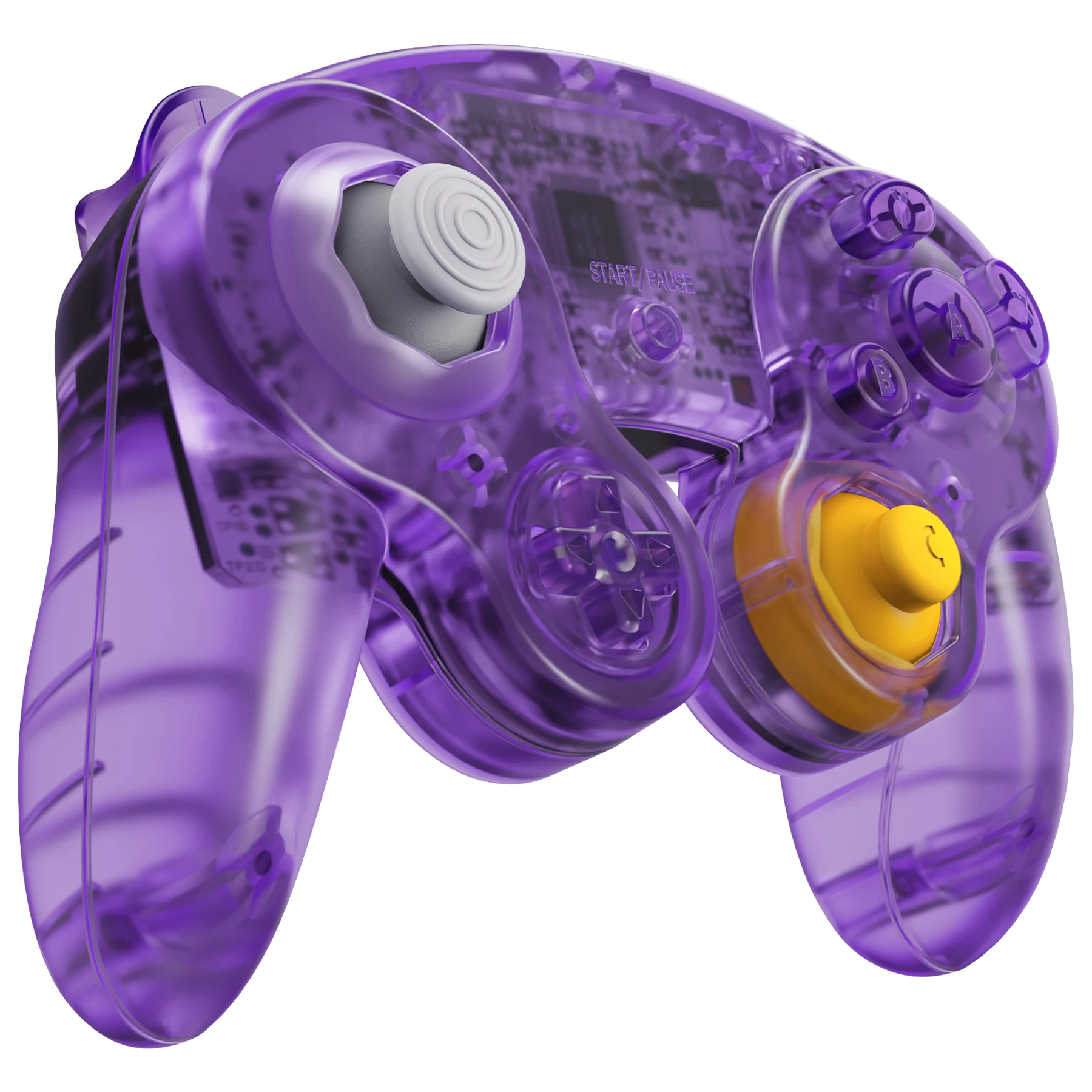 eXtremeRate Faceplate Backplate for Nintendo GameCube Controller, Custom Housing Shell Cover with Buttons - Clear Series - imagen 3