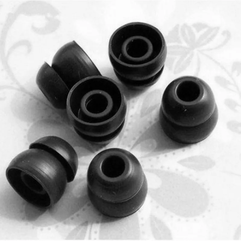 10 Uds. Almohadillas de silicona para los oídos, repuesto de auriculares intrauditivos de dos capas, almohadillas para tapones para los oídos, geles para los oídos, tamaño M