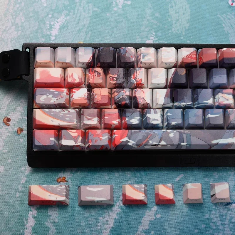 Zenless Zone Zero Ellen Joe-Juego de teclas PBT, sublimación de tinte, perfil de cereza, teclas para teclado mecánico, tapas de teclado personalizadas