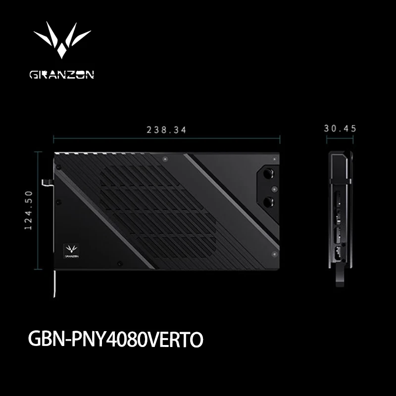 Granzon GBN-PNY4080VERTO bloque de agua para PNY RTX 4080 16GB XLR8 Gaming VERTO EPIC-X ARGB OC tarjeta GPU/radiador de refrigeración de cobre