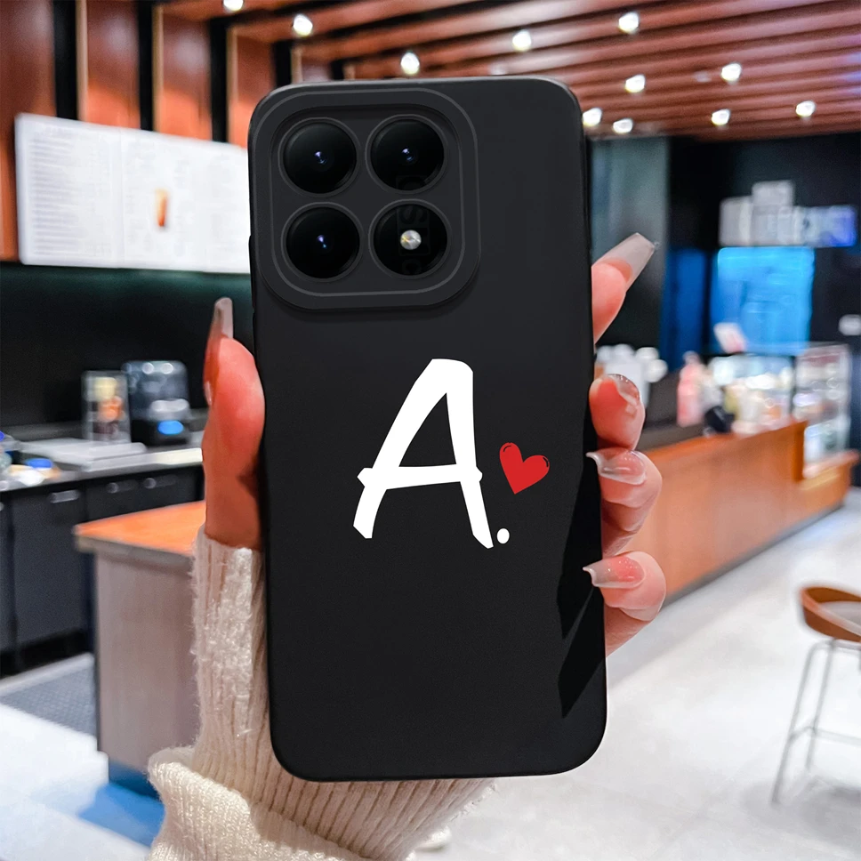 Para Xiaomi 15T 15T Pro funda de teléfono amor corazón letras protección de cámara cubierta de silicona líquida suave para Xiaomi15T carcasa a prueba de golpes - imagen 3