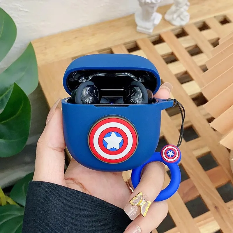 MINISO-funda de silicona para auriculares inalámbricos, carcasa protectora con cordón para Bose QuietComfort - imagen 2