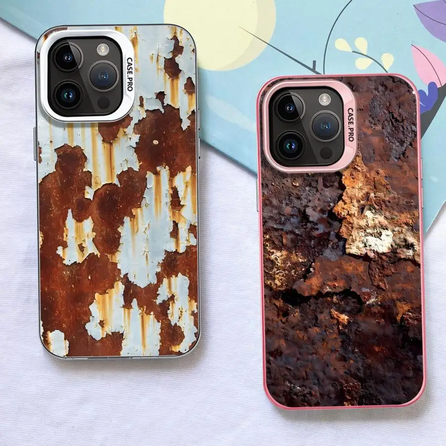 Funda para iPhone 12 XR 16e 15 Plus 16 17 Pro Max 17Air XS 14 13 11 Funda trasera para teléfono Diseño Retro oxidado - imagen 3