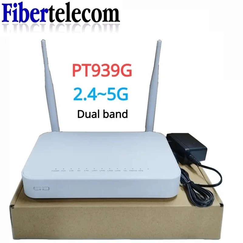 Enrutador de fibra óptica, enrutador XPON ONU GE 2 USB, teléfono HGU, WIFI, 2,4G y 5G, banda Dual ONT EPON/GPON, versión en inglés, PT939G, nuevo y Original - imagen 2