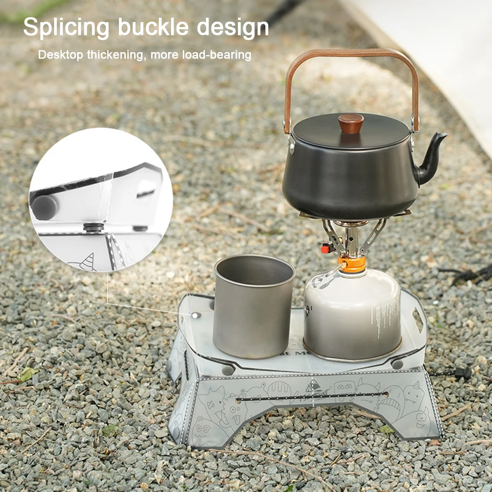 Mini mesa de Camping plegable portátil, bandeja ultraligera para acampar al aire libre, vajilla plegable, equipo de senderismo, suministros de cocina - imagen 5