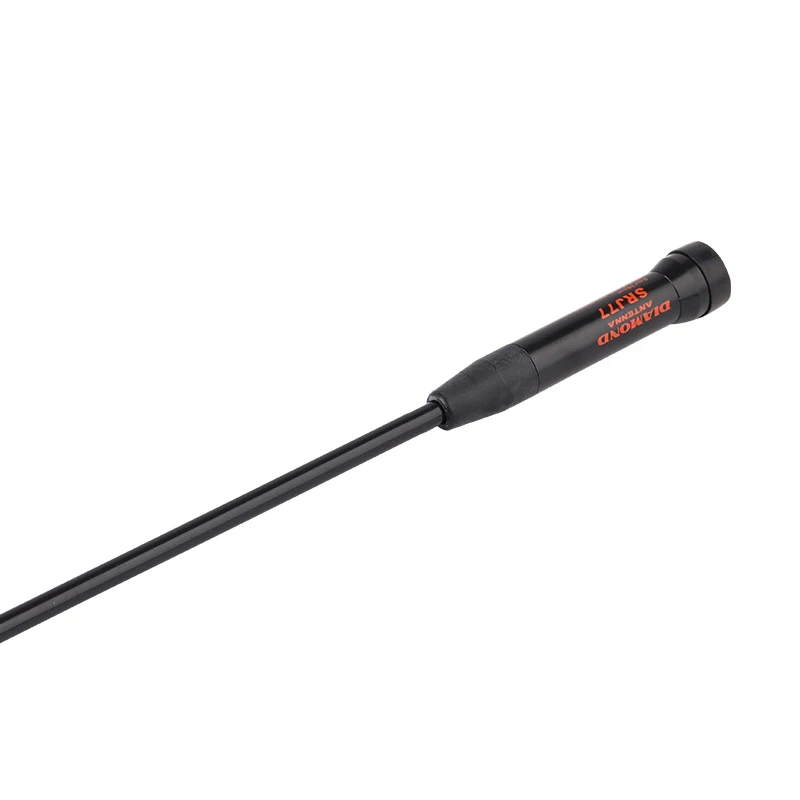 Antena de Radio de mano SRJ77 de diamante Original, amplificador de antena de látigo suave de doble banda para Walkie Talkie, 144/430MH, UHF/VHF, 45cm, nuevo - imagen 4