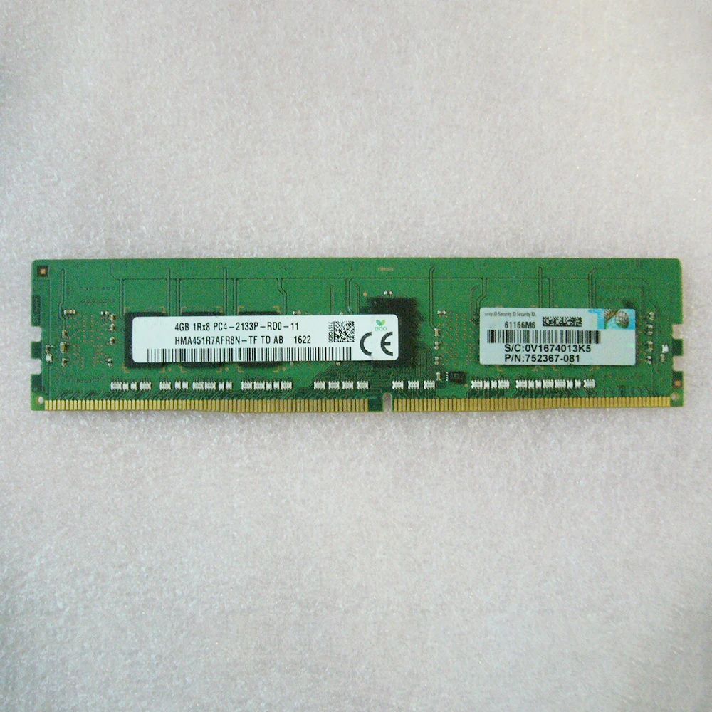 1 Uds 752367-081 774169-001 726717-B21 4GB DDR4 2133 PC4-2133P memoria de servidor REG - imagen 4