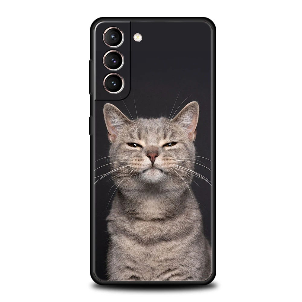 Funda de teléfono Kawaii Love Cat para Samsung Galaxy S25 Edge S24 S23 S22 Ultra S20 S21 FE 5G S10 S9 Plus S10E, funda suave - imagen 4