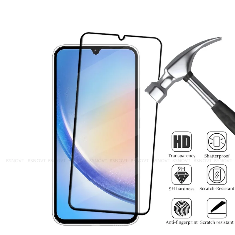 1/2/3/4 Uds para Samsung A34 vidrio Samsung Galaxy A34 vidrio templado cubierta protectora completa 9H HD Protector de pantalla Samsung A34 5G - imagen 2