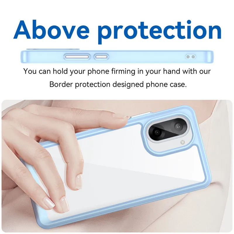 Para Oneplus Nord CE5 funda Oneplus Nord CE5 cubierta TPU borde acrílico plano posterior parachoques fundas protectoras para teléfono Oneplus Ace 5 Racing - imagen 3