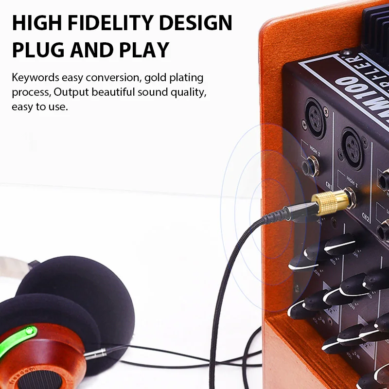 Adaptador de Audio Jack de 3,5mm a 6,35mm, convertidores de 6,5 a 3,5, conector macho hembra para auriculares, electrónica de consumo de 6,35mm - imagen 3