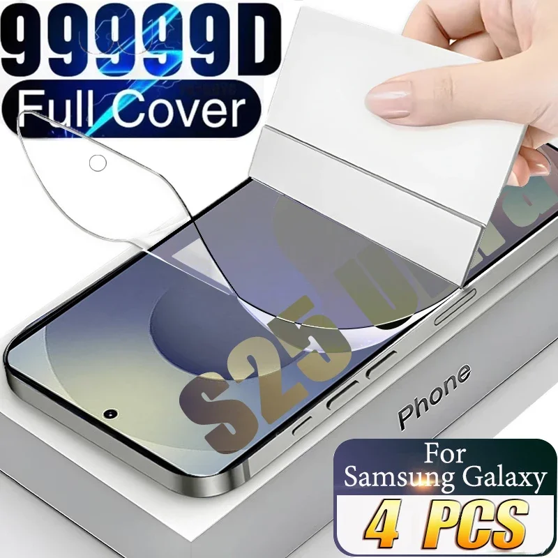 4Pcs Screen Protector For Samsung S25 S24 S23 S22 S21 S20 Ultra Plus Hydrogel Film For Samsung S25 Edge S24 S23 S21 S20 FE Film - imagen 2