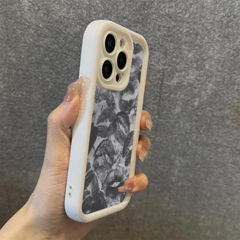 Funda de teléfono de silicona con labios rojos sexys para Samsung Galaxy A06 A26 A36 A33 A25 A16 A34 A56 S25 Ultra S24 FE S23 S22 Plus - imagen 4