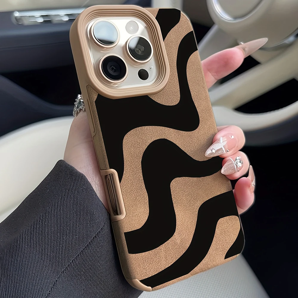 Nueva funda de teléfono con estampado de leopardo marrón de Halloween para iPhone 17 16 15 14 13 12 11 Pro Max XS XR 16 15 Plus 17 Air Funda de cuero sintético