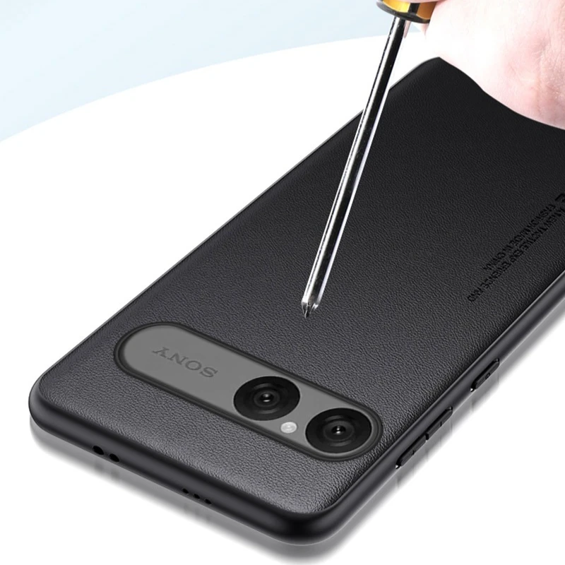 Funda mate de cuero PU liso para Sony Xperia 10 VII, funda de parachoques a prueba de golpes con marco suave ultrafino de silicona para Xperia 10 VII Vii - imagen 5