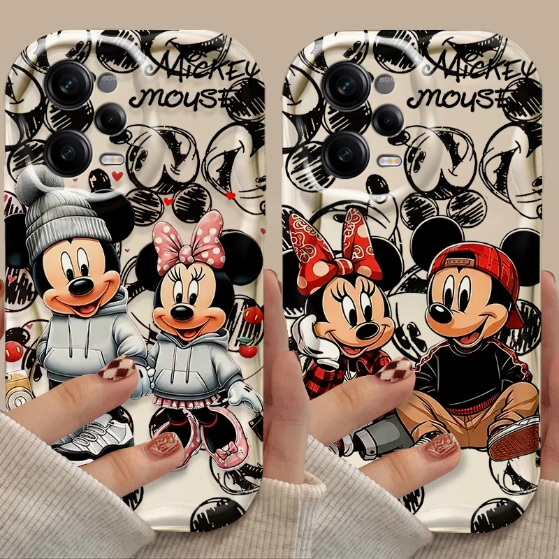 Disney-funda de Mickey y Minnie Mouse para OPPO, carcasa trasera 3D para modelos A3, A98, A94, A93, A92, A79, A78, A76, A60, A58, A57, A55, A38, A17, A16, A15, 4G, 5G