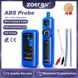 ZoeRax-probador de Cable de red LAN Ethernet, rastreador de Cable telefónico POE RJ45 RJ11, sonda ABS mejorada, buscador de línea de alta sensibilidad
