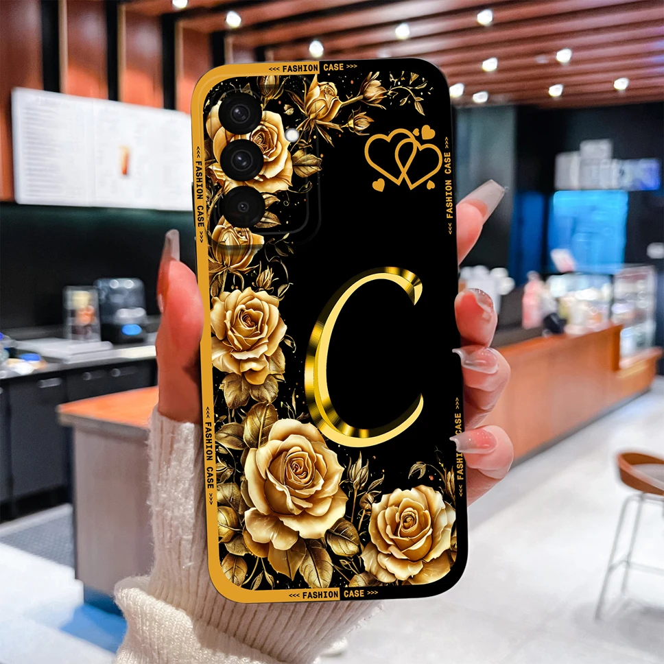 Para Samsung Galaxy A56 A36 A26 5G Funda de teléfono letras rosas silicona líquida suave Funda de alta calidad para SamsungA56 A 36 A 26 Shell - imagen 5
