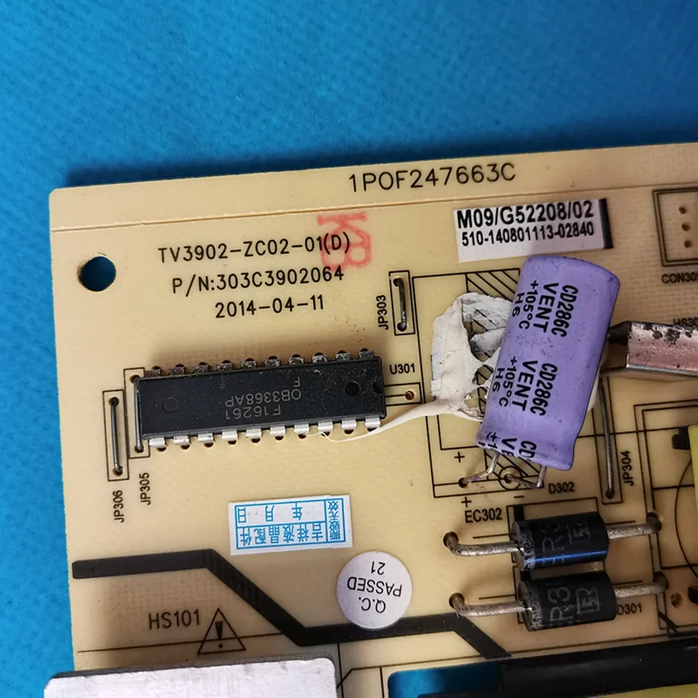 TV3902-ZC02-01(D) = TV3902-ZC02-01(F) 303C 3902064 La placa de alimentación M06 es para TV 40E3500A 40E3500B 40E3500C 40D3500M PLED4275A - imagen 3