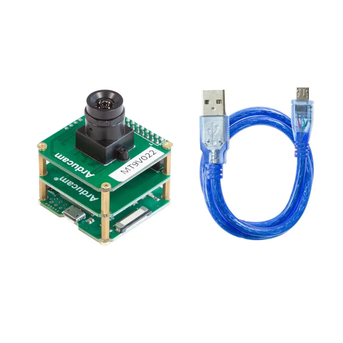 Arducam MT9V022 Kit de evaluación de cámara USB con obturador global de 0,36 MP - Módulo de cámara monocromática de 1/3 de pulgada con adaptador de cámara paralela