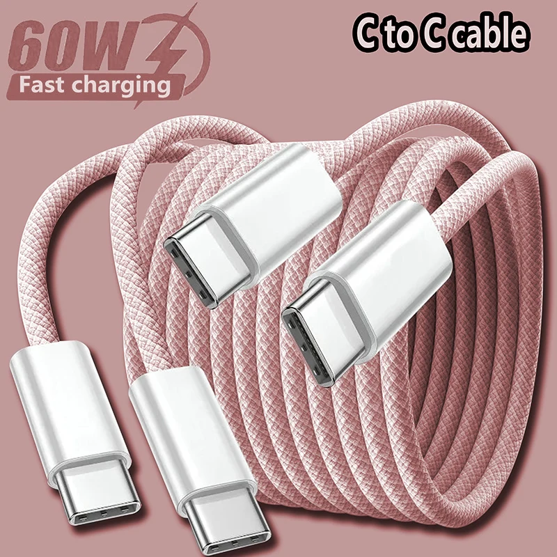 Cable USB C a tipo C de 60W para Apple Phone 15 PD carga rápida para Huawei Xiaomi Samsung tipo C accesorios de Cable 10 Uds 20 piezas - imagen 3