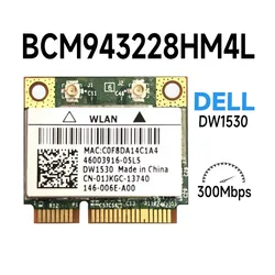 Broadcom BCM4322 Tarjeta WiFi Mini PCI-e 802.11a/b/g/n E6420 / E5510