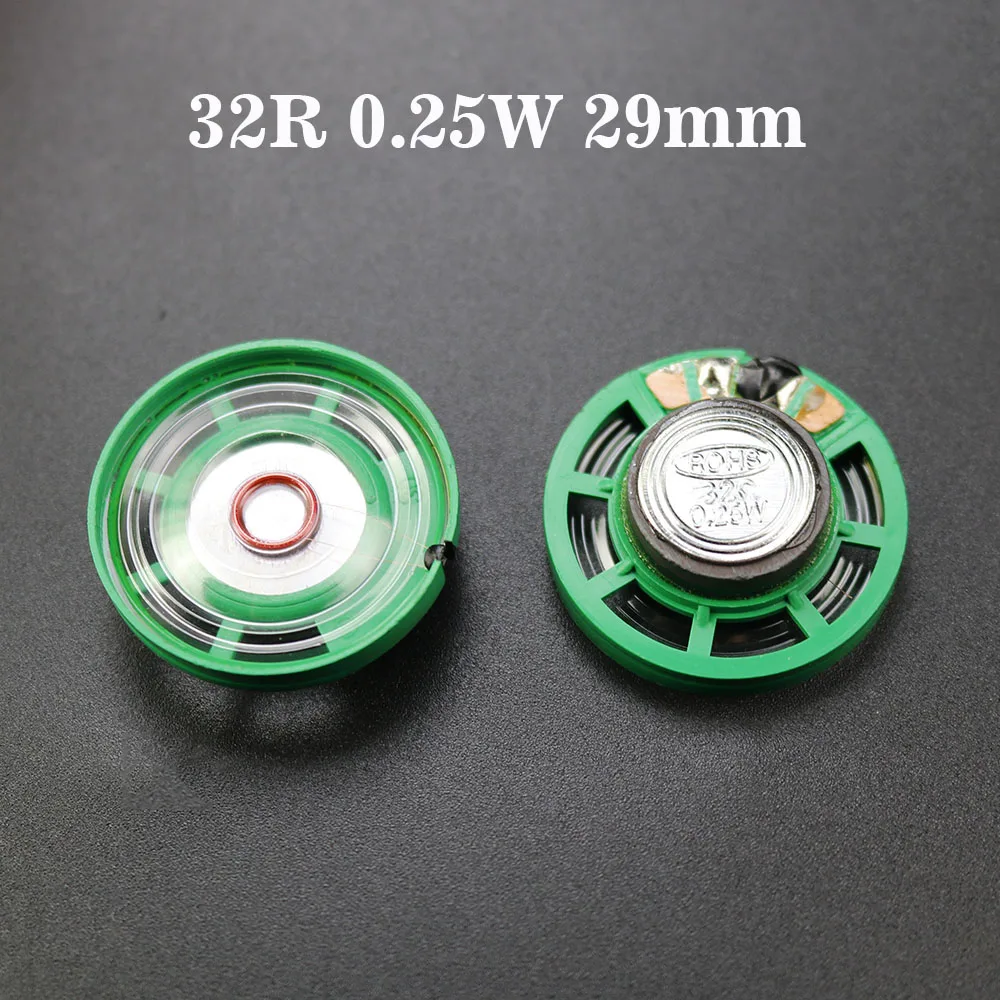 YUXI-altavoz ultradelgado para coche, bocina de juguete de 32 ohmios, 0,5 W, 0,25 W, altavoz 32R de 20, 27 y 29mm de diámetro, 1 piezas - imagen 4