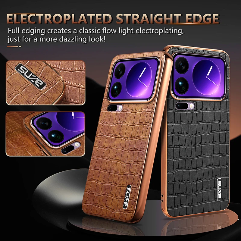 Para Xiaomi Mi 17 Pro Max funda de lujo de cuero PU funda protectora trasera para Xiaomi mi 17 17Pro Max Mi17 carcasa de teléfono