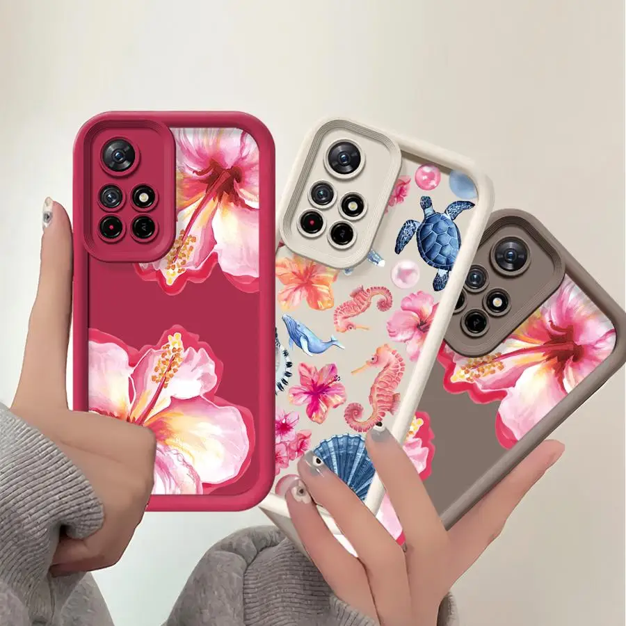 Funda para Xiaomi Redmi Note 11S 9 9s 10 11 12 13 14 Pro Plus 14 12S 13 10S TPU suave dibujos animados impreso patrón de estrella de mar - imagen 5