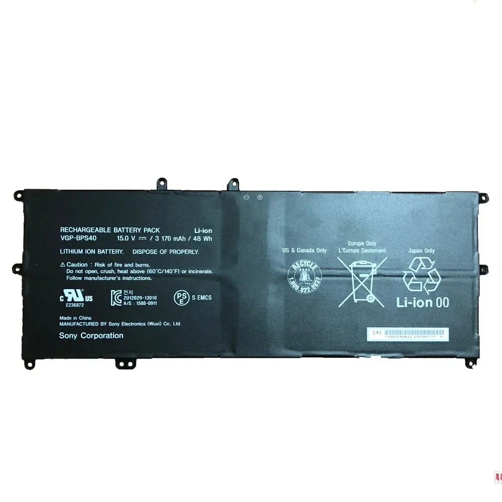 15V 3170mAh 48wh VGP-BPS40 batería original del ordenador portátil para Sony Flip SVF 15A SVF15N17CXB SVF15NB1GL SVF15NB1GU SVF15NA1G - imagen 2