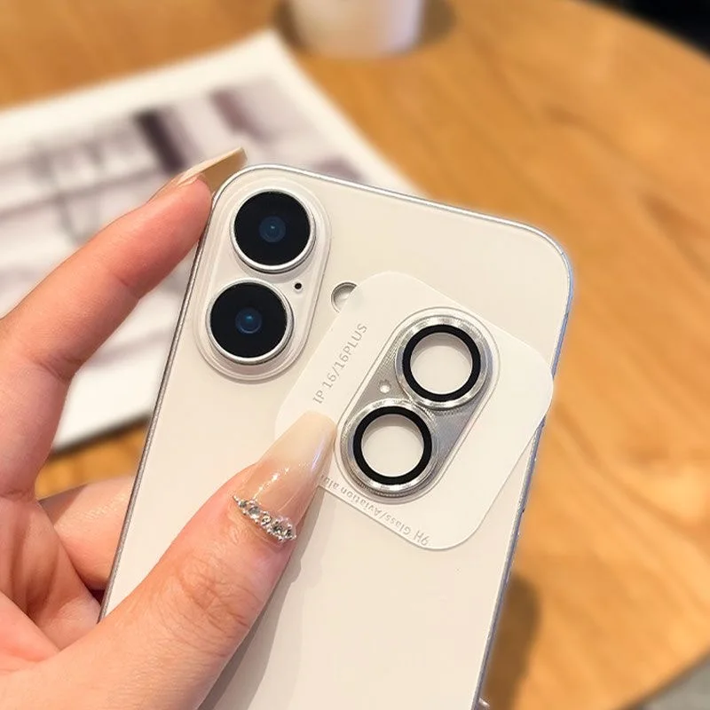 Cubierta completa de cristal de cámara de Metal para iPhone 17 17Air 16 16Plus Coque para iPhone 16 16 Plus vidrio de protección de cámara - imagen 4