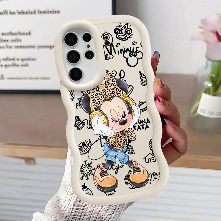 Funda de teléfono suave para Samsung Galaxy S24 S25 + S24 + S25 S23 Plus S21 S22 Ultra S20 FE leopardo Minnie Mickey - imagen 5