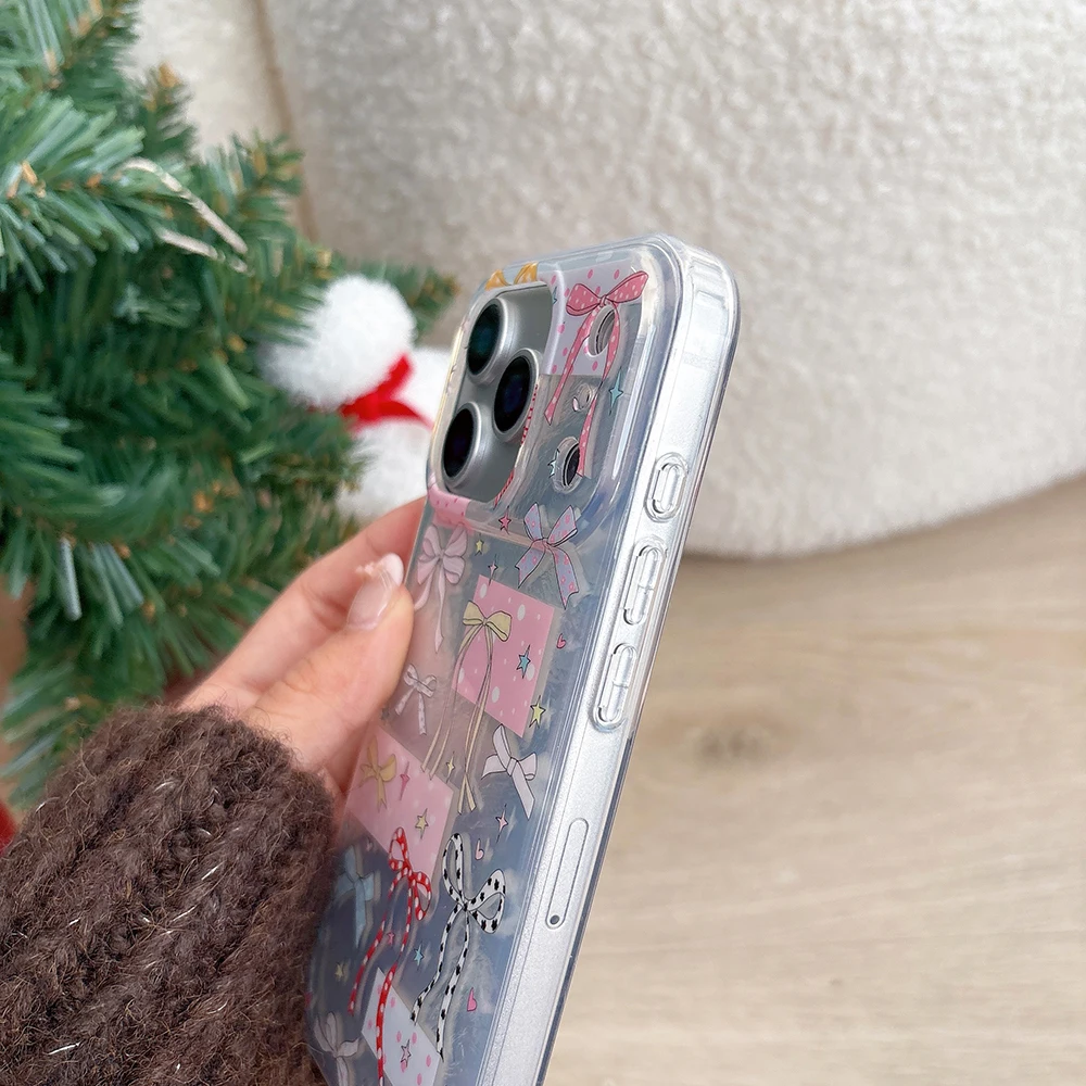 Funda de teléfono con estampado de lazo colorido para iPhone 17promax 14 15 16 Pro Max 17Pro, Funda protectora a prueba de golpes - imagen 5