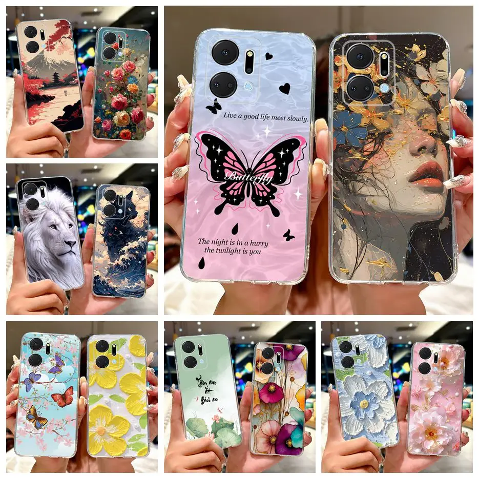 Para Honor X7 funda Honor X7a X7b nueva moda cubierta pintada funda de silicona suave para Honor X7b X 7a HonorX7 HonorX7a HonorX7b Fundas