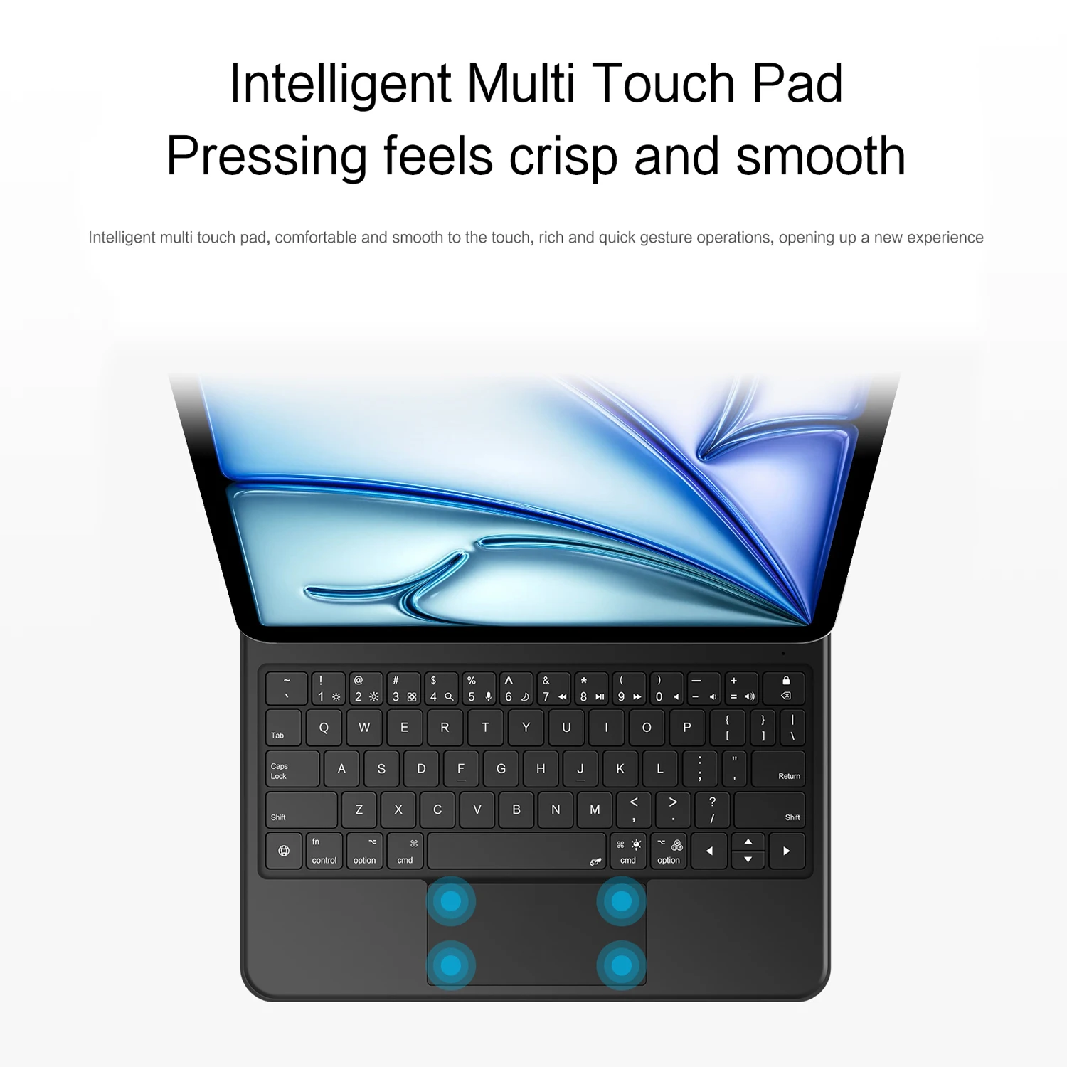 Funda con teclado mágico Plug & Play con PIN inteligente para iPad Pro 11 2018-2022 Air 4 5 6 11 "M2 M3 TrackPad teclado carga inversa inteligente - imagen 5